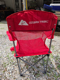 Red Ozark Trail Folding Armchair w/Carry Bag