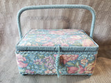 Floral Music Box Sewing Basket WORKS