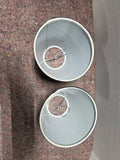 Two Small Black Lamp Shades (candle bulbs)