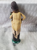 Signed Byers' Choice Caroler Man Holding Garland Figurine