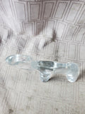 Kosta Boda Style Clear Glass Elephant Paperweight