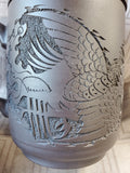 Asian Inspired Dark Brown Clay Tea Mug