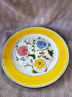 Della Ware Pottery Plate with Display Stand