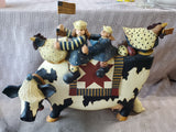 Williraye Studios "Let's Join the Parade!" Americana Cow Figurine AS IS—READ DESCRIPTION CAREFULLY**