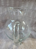 Clear Glass Pitcher with Monogrammed "L"