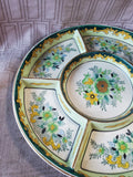 Hand Painted Ceramic Asian Inspired Divided Serving Dish