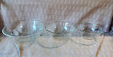 Set of 3 Pyrex Clear Glass Nesting Bowls