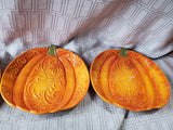 Set of 4 Pier 1 Orange Pumpkin Salad Plates