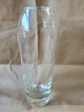 Etched Clear Glass Bud Vase