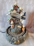 LED Village "House with Pumpkin Train" Lighted Figurine WORKS (B)