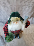 Lumberjack Santa in Flannel Figurine