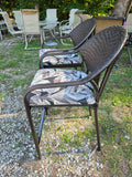 Two Counter Height Hampton Bay Wicker Chairs w/Cushions