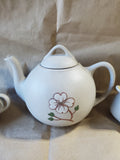3 Piece Pigeon Forge Pottery Dogwood Tea Set