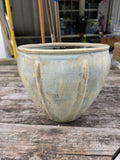 Glazed Pottery Planter w/Dirt (B)