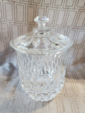 Heavy Clear Glass Biscuit Jar