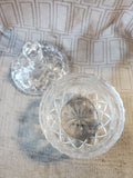 Heavy Clear Glass Covered Candy Dish