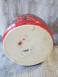 Red Ceramic Planter with Saucer