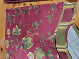 Pair of Waverly Wine Red Scalloped Edge Grape Motif Valances