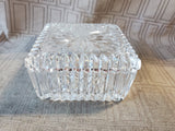 Heavy Clear Glass Trinket Box