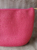 Kim Rogers Pink Woven Crossbody Bag