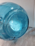 Blue Glass Balloon Shaped Floor Vase (A)