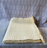 Set of 5 Cream Colored Woven Fabric Placemats