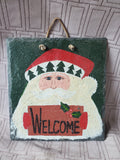Slate Santa "Welcome" Wall Plaque