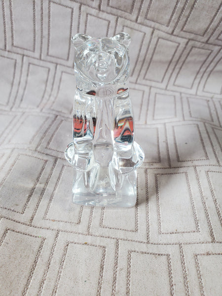 Hadeland Norway Crystal Bear Paperweight