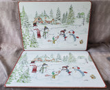 Pair of Williams-Sonoma Snowman Placemats