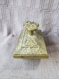 Vintage Ornate Brass Rocking Ink Blotter