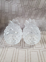 Shannon Crystal Pineapple Salt and Pepper Shaker Set (2 SETS AVAILABLE PRICED INDIVIDUALLY AT $12 EACH)