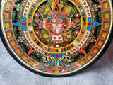Plastic and Enamel Mayan Calendar Wall Plaque