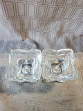 Pair of Lenox Ovations Crystal Tapered Candlestick Holders