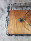 Metal and Wood Napkin Holder
