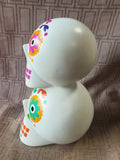 White Dios De Los Muertos Stacked Skull Figurine