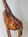 Carved Wooden Giraffe Figurine