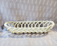 Eucalyptus Stoneware Cream Colored Bread Basket