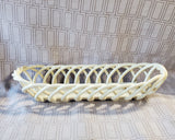 Eucalyptus Stoneware Cream Colored Bread Basket