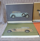 Lot of 4 Classic Mercedes Automobile Prints