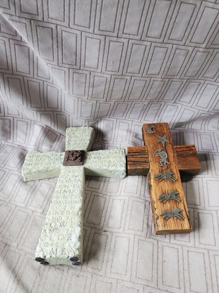Pair of Wall Hanging Crosses
