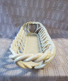 Eucalyptus Stoneware Cream Colored Bread Basket