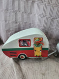 Lot of 3 Metal Christmas Car Figurines