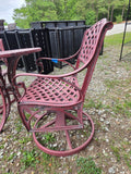 Red Heavyweight Aluminum 3-Piece Patio Dining Set