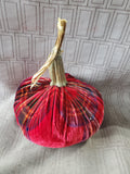 Small Plaid Fabric Pumpkin