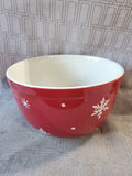 Longaberger Red Snowflake Mixing Bowl
