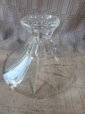 Clear Glass Ribbed Flare Vase