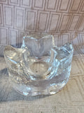 Heavy Clear Glass Ice Glass Candle Votive