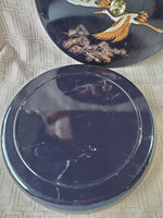 Vintage Lacquerware Crane Divided Relish Dish