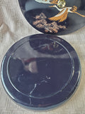 Vintage Lacquerware Crane Divided Relish Dish