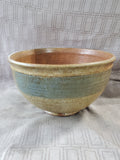 Signed Brown Glazed Pottery Bowl